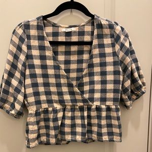 O’Neill blue gingham top